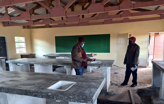 Infrastructural Development: Library and Laboratory block under construction at Kapudzama Community Day Secondary School (CDSS)
